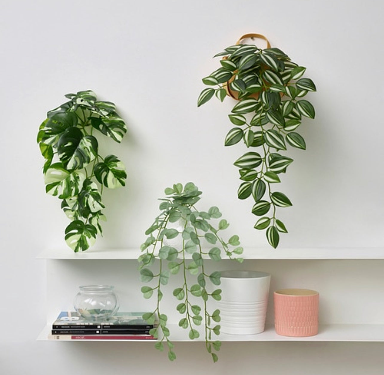 Artificial plant with wall holder