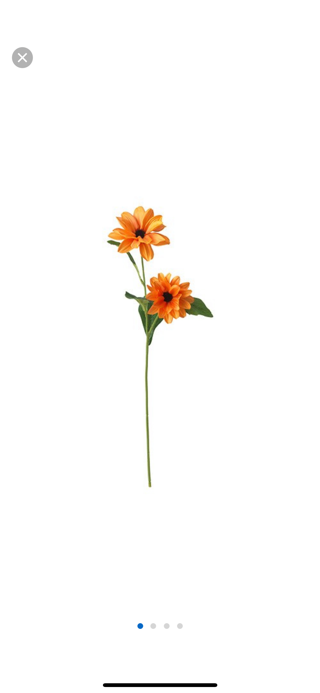 Orange artificial flower