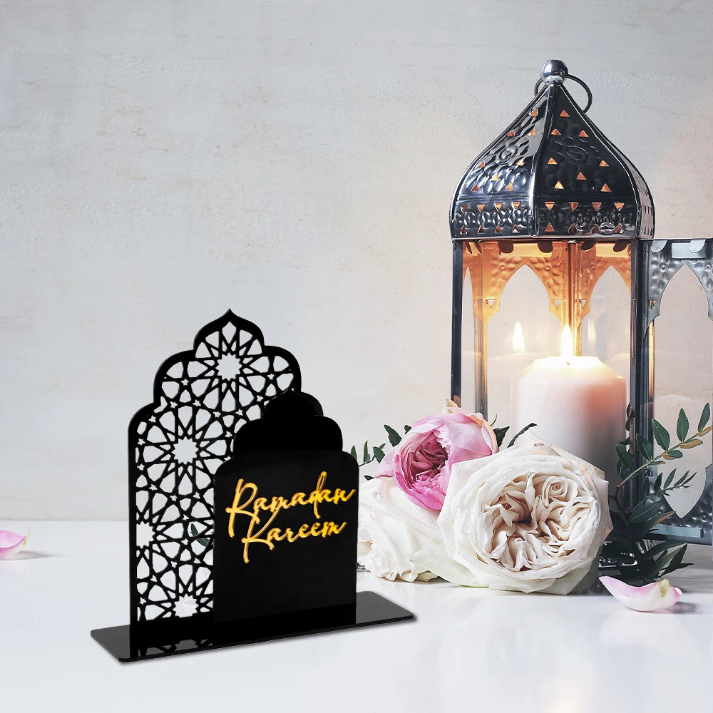 Acrylic Ramadan Kareem Tabletop Decor Mosque Design.