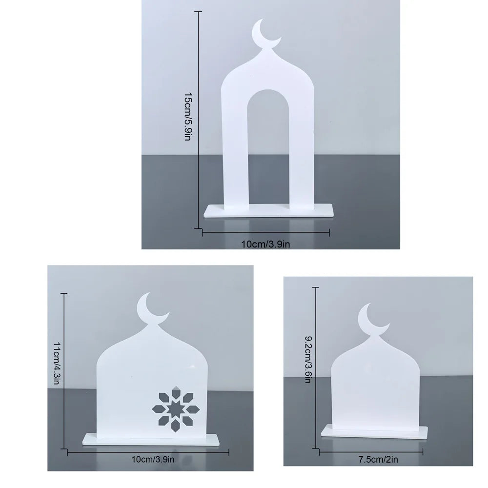 Acrylic Ramadan Kareem Tabletop Decor Mosque Design.