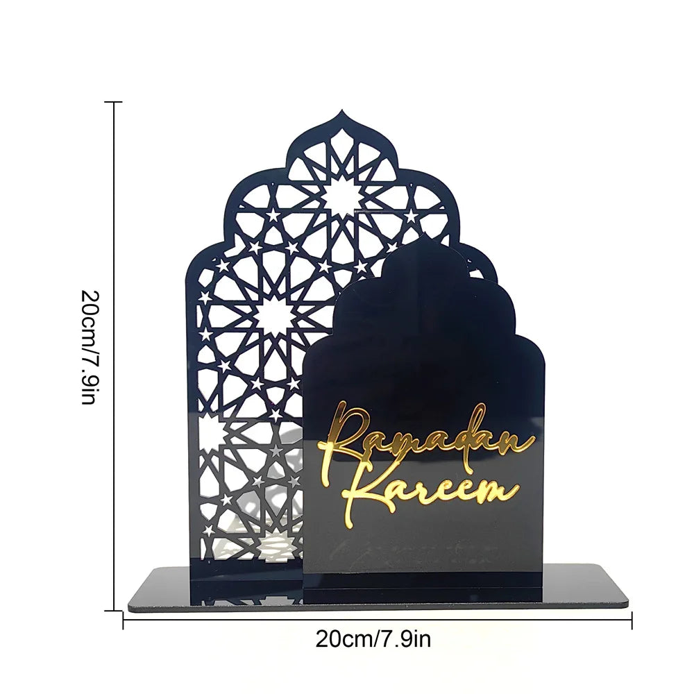 Acrylic Ramadan Kareem Tabletop Decor Mosque Design.